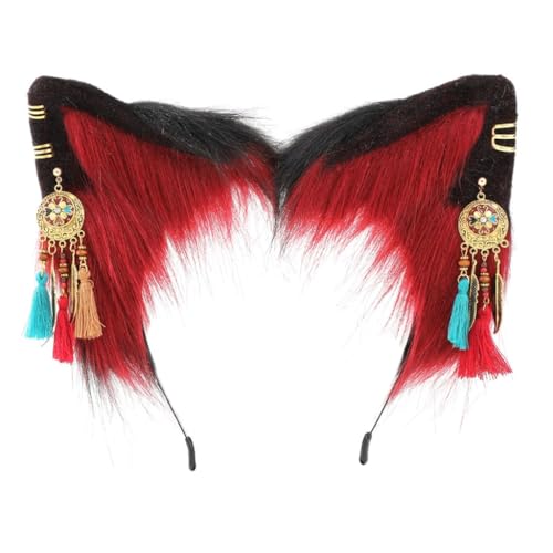PLCPDM Cartoon Fuchs Katzenohren Stirnband Plüsch Karneval Party Kopfschmuck Cosplay Party Cosplay Anime Requisiten Unisex von PLCPDM