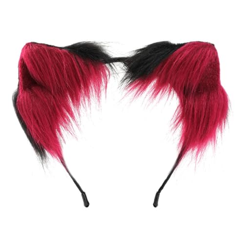 PLCPDM Cosplay Füchse Ohr Stirnband Frau Studenten Karneval Anime Charakter Haarband Katzenohren Stirnbänder Plüsch Weihnachten Haarreifen von PLCPDM