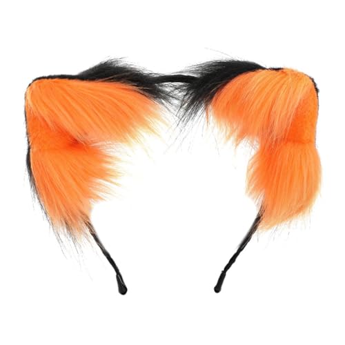 PLCPDM Cosplay Füchse Ohr Stirnband Frau Studenten Karneval Anime Charakter Haarband Katzenohren Stirnbänder Plüsch Weihnachten Haarreifen von PLCPDM