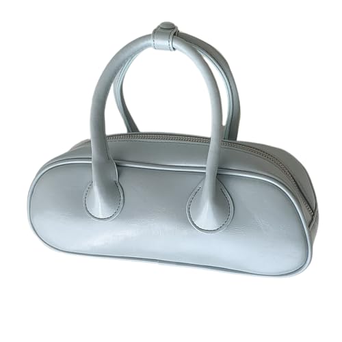 PLCPDM Damen-Handtasche, Umhängetasche, Umhängetasche, PU-Leder, Kuriertasche, modische Clutch, lässige Einkaufstasche, blau von PLCPDM