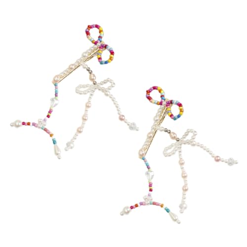 PLCPDM Elegante Haarspange mit Perlenschleife, französischer Stil, Haarschmuck, Kopfschmuck, Haarschmuck für Damen von PLCPDM