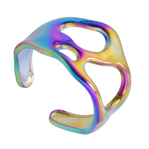 PLCPDM Elegante Modeschmuckringe Legierungstextur Moderner Unisex Schmuck Alltagsbekleidung Ringe Perfekt Für Verschiedene Anlässe von PLCPDM