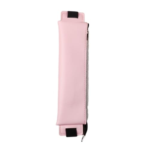 PLCPDM Federmäppchen, PU-Leder-Stifthalter, Stifthalter mit Reißverschluss, Stifteetui mit elastischen Bändern, für Notizbuch, Planer, Tagebuch, Notizblöcke, rose, Taschen-Organizer von PLCPDM