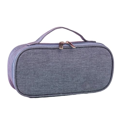 PLCPDM Federmäppchen, großes Fassungsvermögen, Federmäppchen, Oxford-Stoff, Federmäppchen mit Griff, ästhetisches Federmäppchen, Schreibwaren-Organizer, Schwarz , Taschen-Organizer von PLCPDM