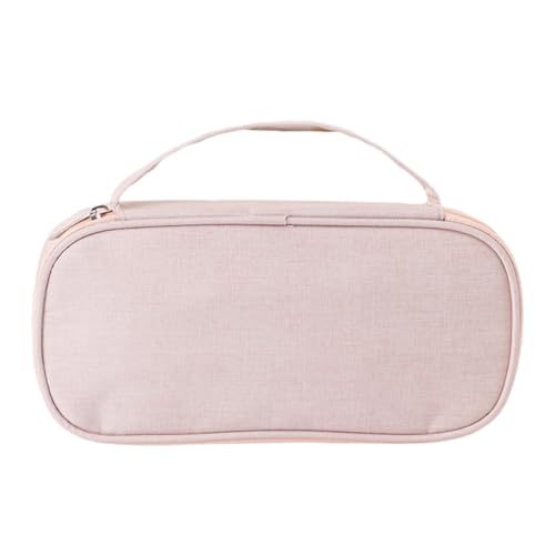 PLCPDM Federmäppchen, großes Fassungsvermögen, Federmäppchen, Oxford-Stoff, Federmäppchen mit Griff, ästhetisches Federmäppchen, Schreibwaren-Organizer, rose, Taschen-Organizer von PLCPDM