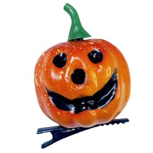 PLCPDM Festliche Haarspangen mit orangefarbenem Kürbisgesicht für Kinder und Erwachsene, Halloween-Cartoon-Haarnadel, lustiges Cosplay-Haar-Accessoire PLCPDM Festliche Haarspangen mit orangefarbenem Kürbisgesicht für Kinder und Erwachsene, Halloween-Cartoon-Haarnadel, lustiges Cosplay-Haar-Accessoire von PLCPDM