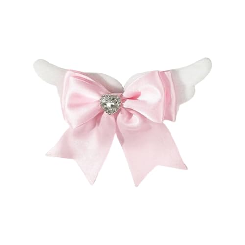 PLCPDM Flache Haarspange mit Flügeln, Strasssteinen, Balletcore-Kopfbedeckung, elegante Schleife, Haarspange, Foto-Requisiten PLCPDM Flache Haarspange mit Flügeln, Strasssteinen, Balletcore-Kopfbedeckung, elegante Schleife, Haarspange, Foto-Requisiten von PLCPDM