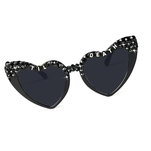 PLCPDM Funkelnde Herzförmige Sonnenbrille für Geburtstag, Junggesellinnenabschied, Foto-Zubehör, lustige Sonnenbrille, Geburtstagsparty-Zubehör PLCPDM Funkelnde Herzförmige Sonnenbrille für Geburtstag, Junggesellinnenabschied, Foto-Zubehör, lustige Sonnenbrille, Geburtstagsparty-Zubehör von PLCPDM