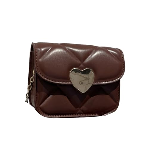 PLCPDM Gesteppte Umhängetaschen Damen Crossbody Tasche mit Kette Schultergurt Praktische Reise Handy Geldbörse für verschiedene Anlässe Kleine quadratische Tasche, braun, One Size PLCPDM Gesteppte Umhängetaschen Damen Crossbody Tasche mit Kette Schultergurt Praktische Reise Handy Geldbörse für verschiedene Anlässe Kleine quadratische Tasche, braun, One Size von PLCPDM