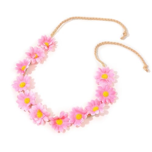 PLCPDM Haarreif mit ländlichem Blumenmotiv für Reisen, Fotografieren, verstellbare Länge, ethnischer Haarreif, Hochzeit, Party, Braut, Haarband von PLCPDM