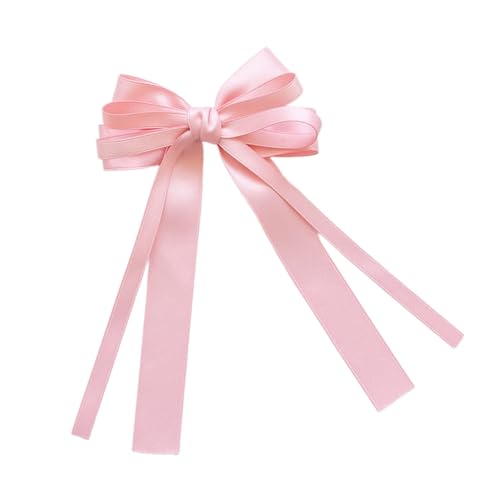 PLCPDM Haarspange mit Schleife, elegant, langes Band, Schleife, Entenschnabel-Haarspange für Mädchen, Frühlingspferdeschwanz, Styling-Tiaras von PLCPDM