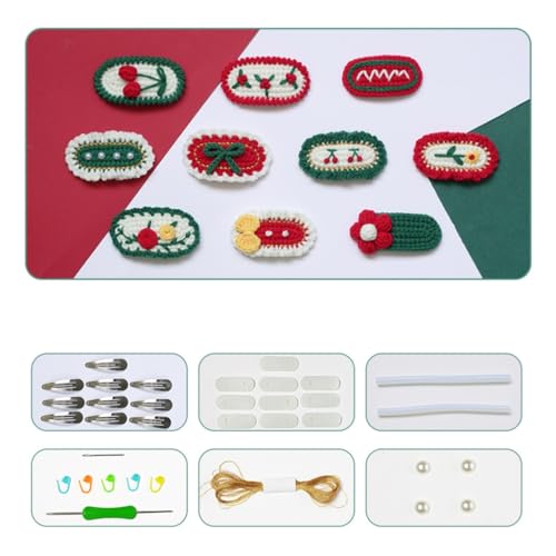 PLCPDM Haarspangen-Set, gehäkelte Haarnadeln, Baby, Mädchen, gestrickte Haarspangen, handgefertigt, Geschenk von PLCPDM