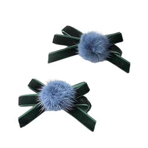 PLCPDM Haarspangen mit süßer pelziger Schleife, 2 Stück, faule Haarnadel, Entenschnabel, Haarspangen für Damen, seitlicher Pony, Haarstyling-Werkzeug von PLCPDM