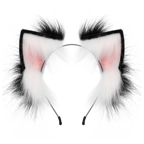 PLCPDM Halloween Anime Charakter Stirnband Füchse Ohrform Haarreifen Plüsch Kopfbedeckung Party Cosplay Kostüm Unisex von PLCPDM