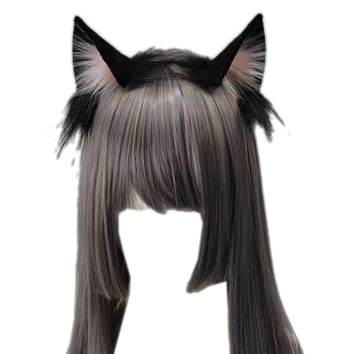 PLCPDM Katzenohren-Haarband, handgefertigt, modischer Kopfschmuck, trendiger Kopfschmuck für Cosplay, Anime-Ausstellungen und Themenpartys von PLCPDM