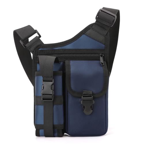 PLCPDM Lässige Brusttasche Crossbody Geldbörse praktische und funktionale Umhängetasche für Outdoor-Sport, Einkaufen und den täglichen Gebrauch, blau von PLCPDM