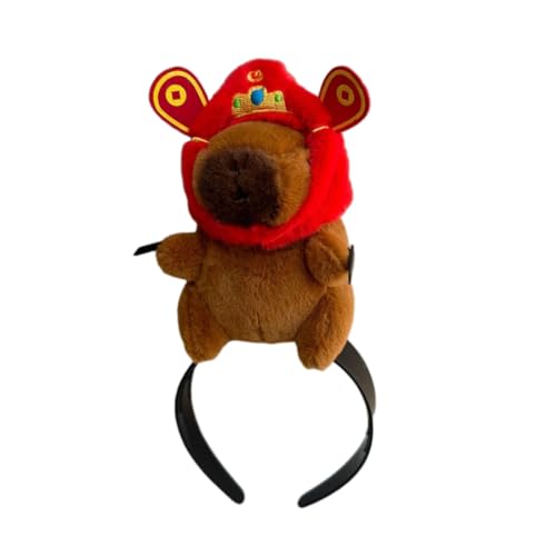 PLCPDM Lustiges Haarband Cartoon Capybaras Haarband Pony Clip Haarreif für Bühne Make-up Party Kostüm Stirnband von PLCPDM