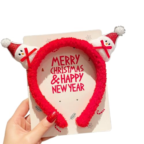 PLCPDM Mädchen-Haarband, Weihnachtsmotiv, Plüsch-Haarband, lässiges Bankett-Stirnband für Mädchen von PLCPDM