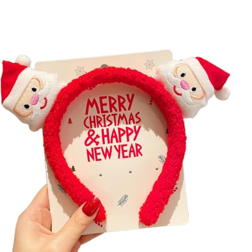 PLCPDM Mädchen-Haarband, Weihnachtsmotiv, Plüsch-Haarband, lässiges Bankett-Stirnband für Mädchen von PLCPDM