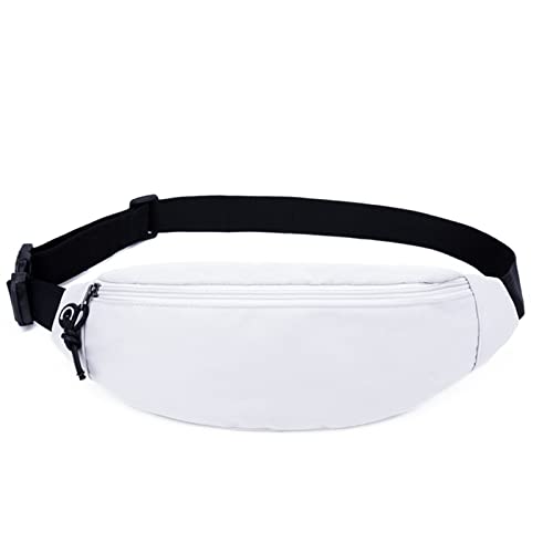 PLCPDM Modische Hüfttasche für Damen und Herren, Gürteltasche, Festival, Bauchtasche, Crossbody-Tasche, Outdoor, Sport, Workout, Reisen, Freizeit, weiß PLCPDM Modische Hüfttasche für Damen und Herren, Gürteltasche, Festival, Bauchtasche, Crossbody-Tasche, Outdoor, Sport, Workout, Reisen, Freizeit, weiß von PLCPDM