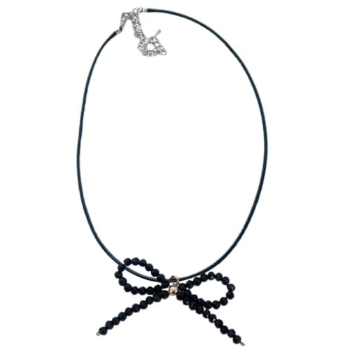 PLCPDM Modische Schleifen-Halskette, Schmuck, exquisite Perlen, Schleife, Halskette, Anhänger für Damenschmuck-Kollektion, Siehe Abbildung von PLCPDM