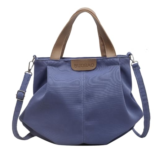 PLCPDM Modische Umhängetasche, große Kapazität, Messenger-Tasche, Segeltuch, Crossbody-Tasche für Mädchen, Studenten, Schultasche, Handtasche, blau von PLCPDM