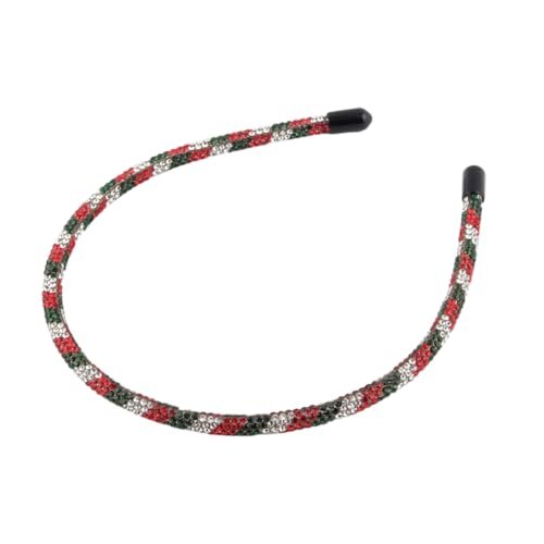PLCPDM Modisches Weihnachts-Stirnband für Damen und Mädchen, kontrastfarbene Strasssteine, glitzernder Charm-Haarreif von PLCPDM