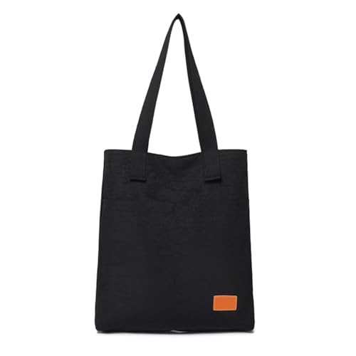 PLCPDM Multifunktionale Damen-Handtasche, Nylon, Unterarmtasche, große Kapazität, lässige Schultertasche für verschiedene Anlässe, Schwarz von PLCPDM
