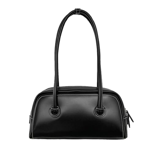 PLCPDM PU-Ledertasche, große Kapazität, Schultertaschen, weich, spritzwassergeschützt, Handtasche für Damen und Mädchen, Tasche für Reisen, Schwarz von PLCPDM