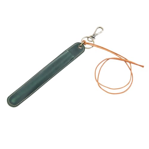PLCPDM Schutzhülle für Einzelstifte, Leder, Stiftetui, Füllfederhalter, Organizer, Hülle, Füllfedertasche, Lederhalter, dunkelgrün von PLCPDM