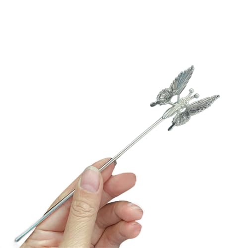 PLCPDM Shaking Butterfly-Nymphe Kopfbedeckung mit Perlen ziert Haarspange Foto-Requisiten Frauen Haarschmuck Feenperlen von PLCPDM