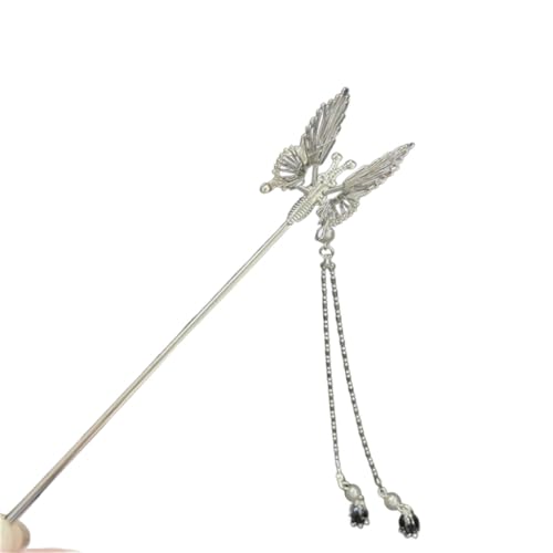 PLCPDM Shaking Butterfly-Nymphe Kopfbedeckung mit Perlen ziert Haarspange Foto-Requisiten Frauen Haarschmuck Feenperlen von PLCPDM