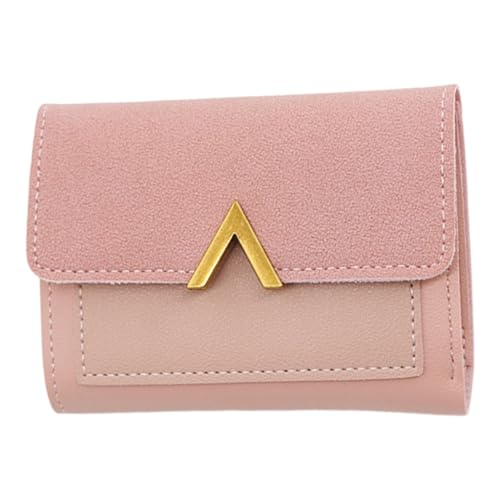 PLCPDM Stilvolle und praktische Damen-Geldbörse aus PU-Leder, Kartenfächer, Münzgeldbörse, elegante weibliche Geldtasche, rose von PLCPDM