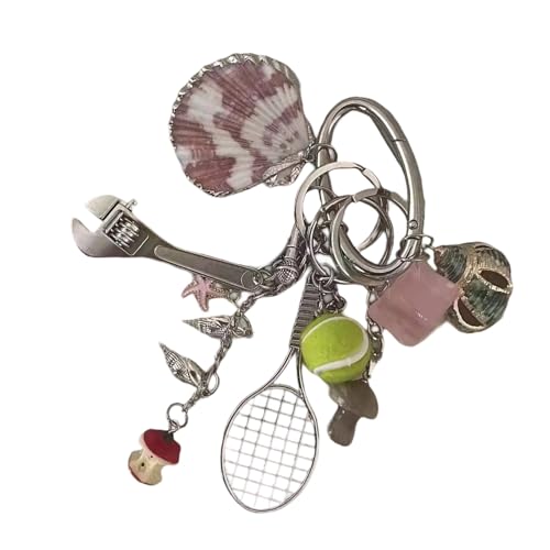PLCPDM Stylish Alloy Key Eleganter Muschelstärker Schläger Anhänger Rucksack Ornament Leichtes Und Tragbares Schlüsselring PLCPDM Stylish Alloy Key Eleganter Muschelstärker Schläger Anhänger Rucksack Ornament Leichtes Und Tragbares Schlüsselring von PLCPDM