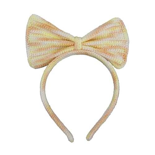 PLCPDM Süße Stirnbänder/Katzenohren/Schleife, Stirnband, modische Kopfbedeckung, Strick, Yoga, Sport, Weben, Haarreifen für Damen von PLCPDM