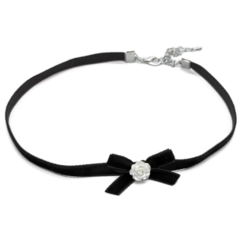 PLCPDM Verstellbare Band-Halskette mit zartem Schleifen-Anhänger, modisches Schlüsselbein-Ketten-Accessoire für den täglichen Gebrauch auf Partys, Siehe Abbildung von PLCPDM