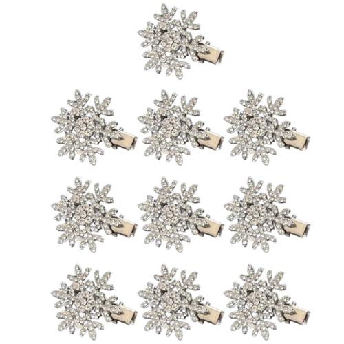 PLCPDM Weihnachtliche Schneeflocken-Form, glitzernde Haarspange, Kristall-Haarnadel für Frauen und Mädchen, Neujahrs-Haarspange, Urlaubs-Kopfbedeckung von PLCPDM