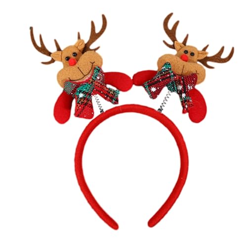 PLCPDM Weihnachtsdekoration Plüsch Rentier Schneemann Stirnband Festival Feier Kopfschmuck Weihnachten Hairhoop Party Zubehör von PLCPDM
