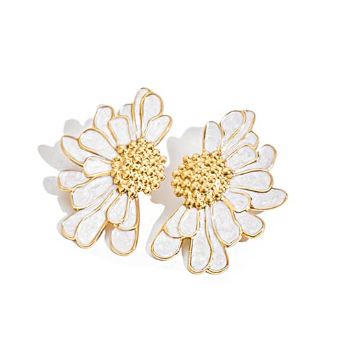 Praktische Strandblume Hoops Ohrringe Einzigartige Geometrische Designs Tragbarer Hangle Für Stilvolle Frauen Casual Wear Vintage von PLCPDM