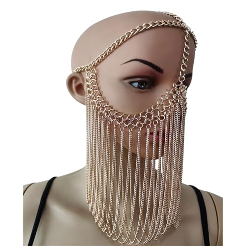 Punkmaske Quasten Haar Schmuck Braut Gesichtsmaske Moderne Blingbling Maske Ketten Juwelierfeier Festival Mode Accessoire Punkmaske Quasten Haar Schmuck Braut Gesichtsmaske Moderne Blingbling Maske Ketten Juwelierfeier Festival Mode Accessoire von PLCPDM