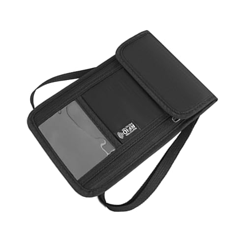 Reisetasche, Brusttasche, Reisepass, Organizer, Etui mit RFID-Blockierung, versteckt, für Damen und Herren, Reisepasshülle für Reisen, Schwarz , One Size von PLCPDM