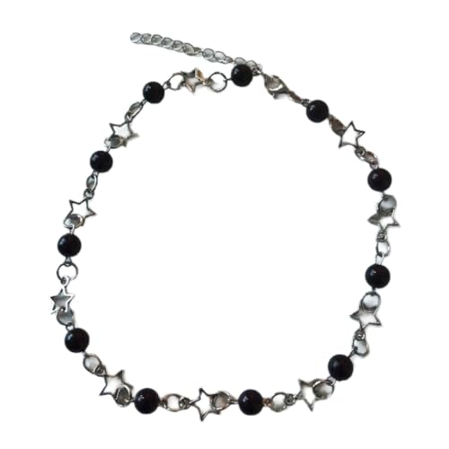 Sternperlen Schlüsselbein Kette Alternative Mode Gliederkette Halskette Ornament Stilvolles Geschenk für Jugendliche und Frauen, Siehe Abbildung von PLCPDM