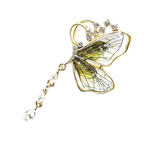 Trendige Quasten Schmetterling Schmuck Elegante Wassertropfen Form Designs Stabile Legierung Brosche Tragbar für gesellschaftliche Veranstaltungen, Statement-Brosche Pin, Einheitsgröße, Wie von PLCPDM