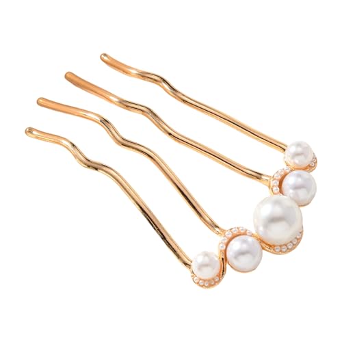 U-förmige französische Haarnadeln, Perlen, Haargabeln, Hochsteckfrisurenstab für Frauen und Mädchen, Chignons, Vintage-Frisuren-Zubehör, französische Pins von PLCPDM