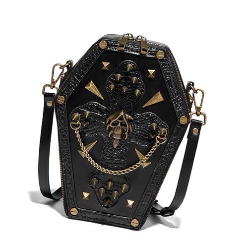 Umhängetasche für Damen, Crossbody-Tasche mit abnehmbaren Trägern, Leder-Clutches, Toted Handtaschen, Geldbörsen mit Reißverschluss, Schultertasche, Reißverschluss, Fbg249bk, One Size von PLCPDM
