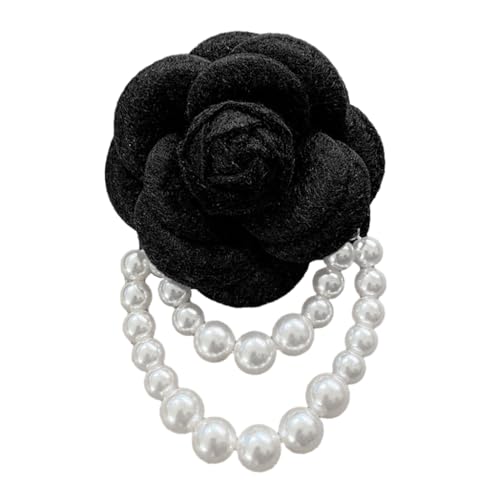 Vintage-Kamelien-Brosche für Damen, Schnalle, Hochzeit, Handblumen, Perlen, Brosche, Anstecknadel, Mode, Kleidung, Schmuck, Zubehör, Siehe Abbildung von PLCPDM