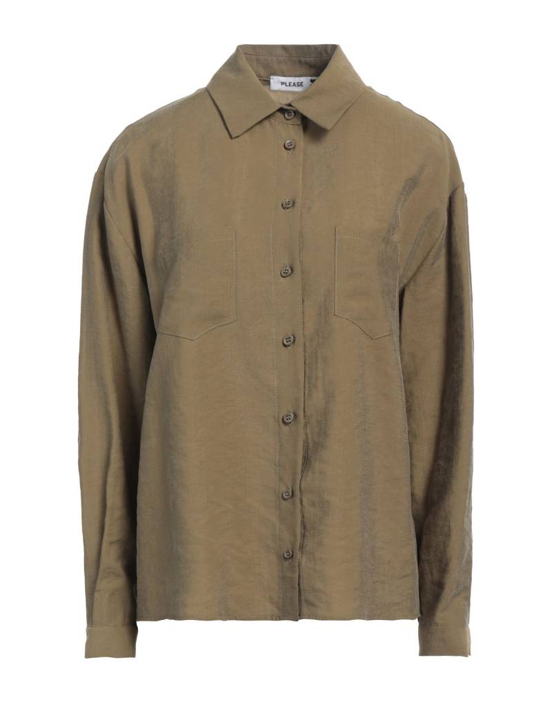 PLEASE Hemd Damen Militärgrün von PLEASE