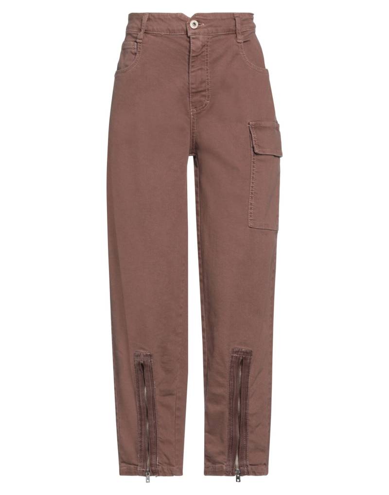 PLEASE Jeanshose Damen Braun von PLEASE