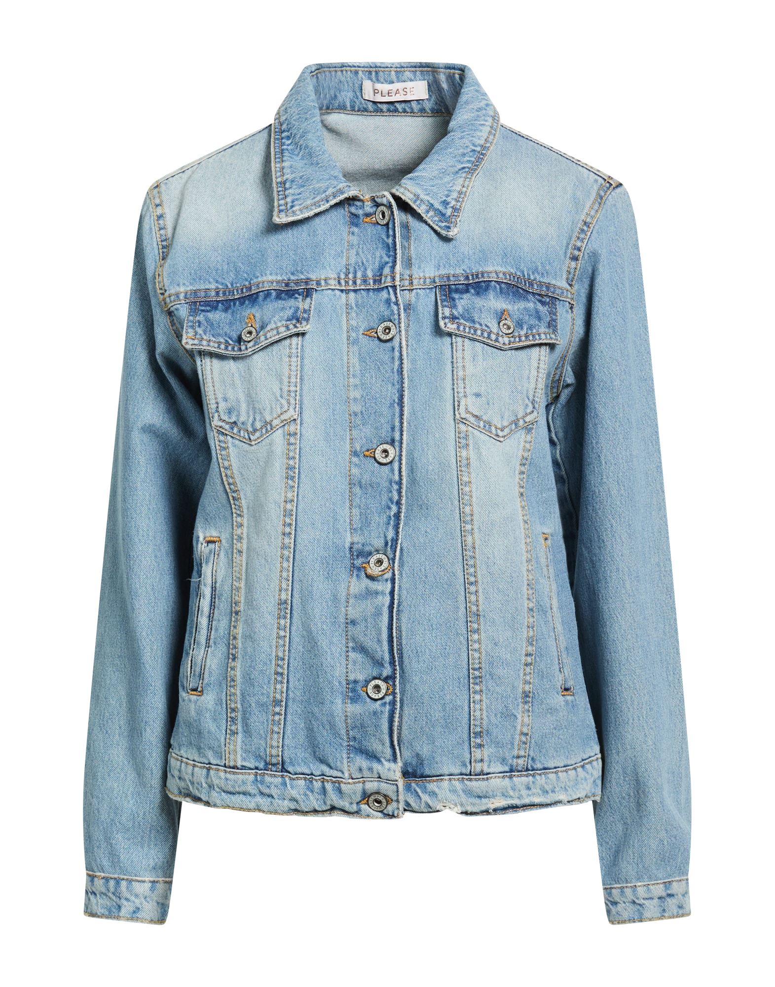 PLEASE Jeansjacke/-mantel Damen Blau von PLEASE