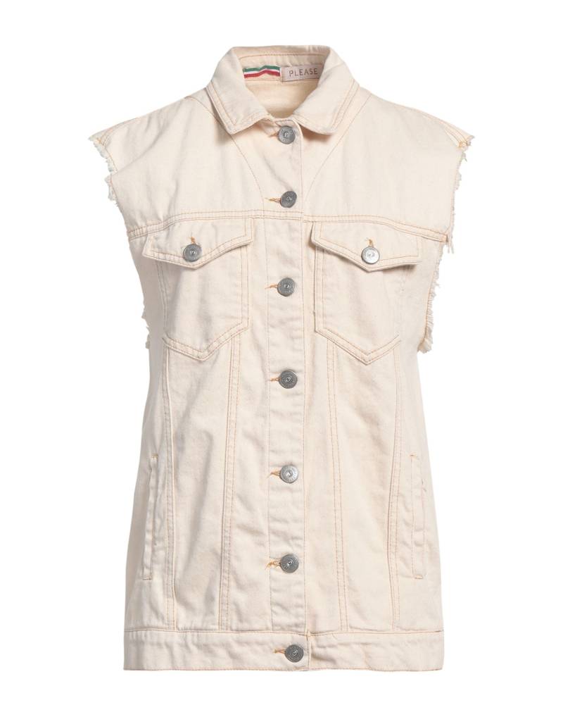 PLEASE Jeansjacke/-mantel Damen Elfenbein von PLEASE